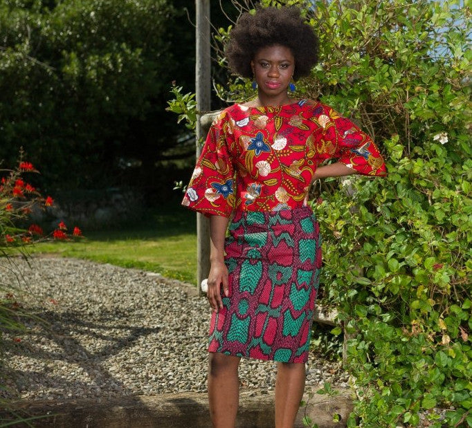 African print Kimonos, Skirts. Dresses and Accessories on Sale from Emerald & Wax